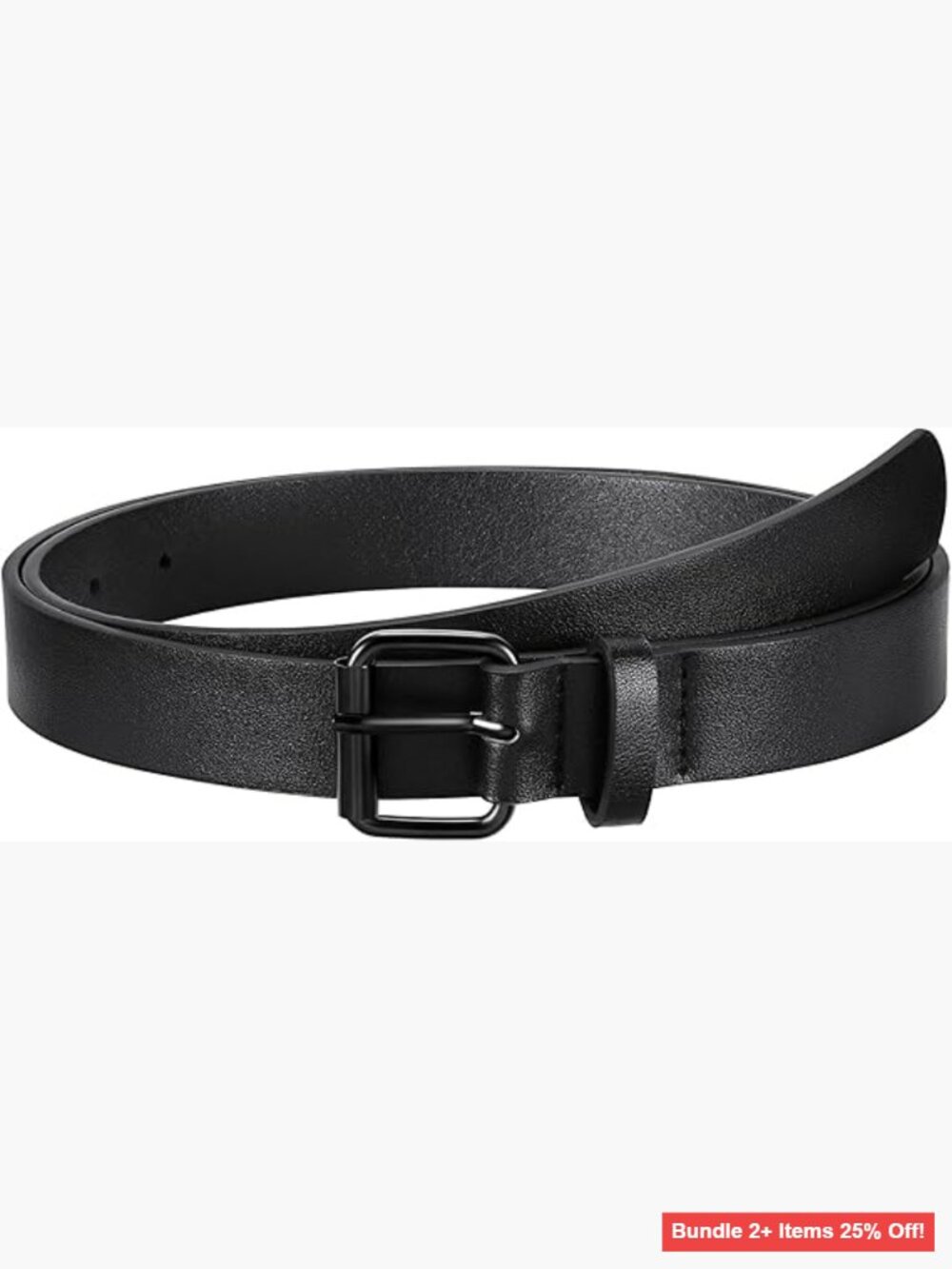 Women's Faux Leather Skinny Belt 1.5" Width Adjustable Buckle Jeans Dresses